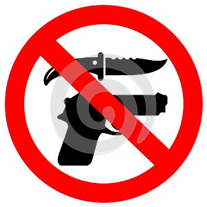 No weapon vector sign photo