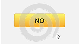 No web interface button clicked with mouse cursor, different color choice