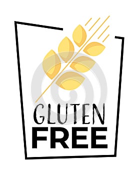 No wheat or gluten free product isolated icon