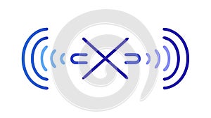 No Wireless Signal, Connection Lost Icon, vector design Generative AI