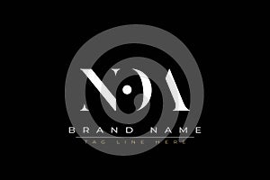 NOA abstract letter logo design