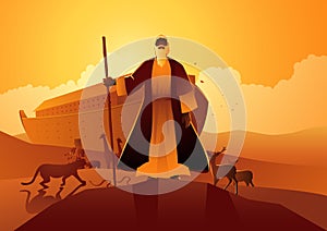 Noah and the ark before the great flood