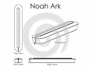 Noah Ark outline only