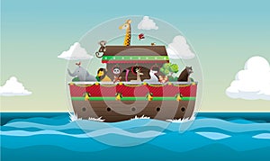 Noah Ark vector illustration