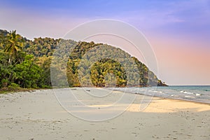 Noah Beach at Cape Tribulation with Colored Sky during Sunset, Queensland, Australia