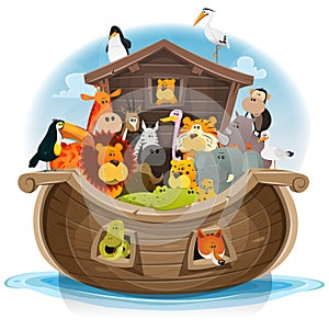 Noah's Ark With Cute Animals