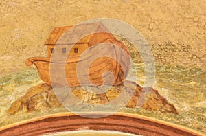 Noah& x27;s Ark - Fresco at Loreta, Prague