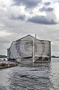 Noah`s Ark under a dramatic sky