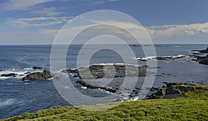 The Nobbies Phillip Island, a fascinating formation of rocks forming a haven for Australia`s largest colony of fur seals.