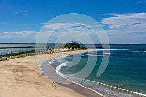 Nobbys Beach at Newcastle Australia.Newcastle is Australia`s sec