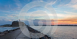 Nobbys Breakwall and Lighthouse - Newcastle NSW Australia photo