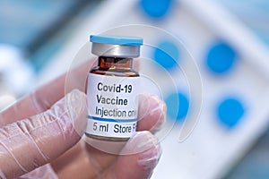 Nobel coronavirus covid-19 vaccine vial a illustrative picture