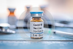 Nobel coronavirus covid-19 vaccine vial a illustrative picture photo