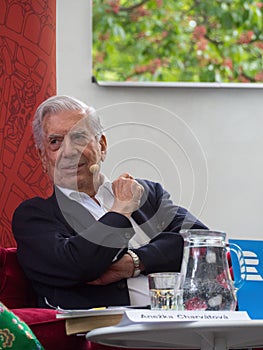 Nobel Prize laureat in literature Mario Vargas Llosa on Book World Prague 2019