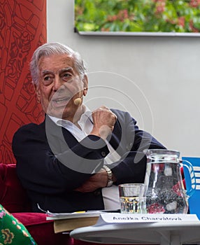Nobel Prize laureat in literature Mario Vargas Llosa on Book World Prague 2019