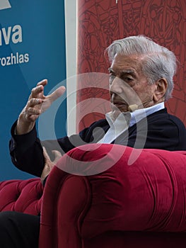 Nobel Prize laureat in literature Mario Vargas Llosa on Book World Prague 2019