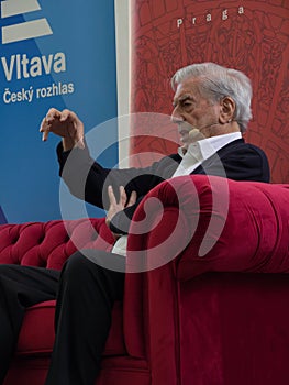 Nobel Prize laureat in literature Mario Vargas Llosa on Book World Prague 2019