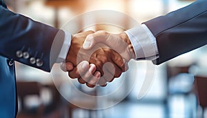 businessmen shaking hands during a meeting