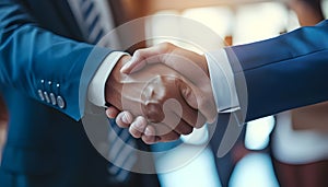 businessmen shaking hands during a meeting