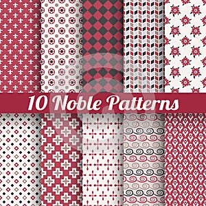 Noble elegant vector seamless patterns (tiling)