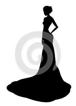 Noble lady silhouette