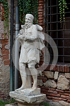 Noble man roman statue teatro Olimpico, Olympic Theater, Vicenza, Italy photo