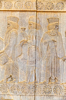 Noblemen relief detail Persepolis