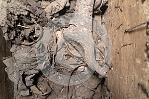 Nobles tombs skeleton in Novo New castle in Naples prison