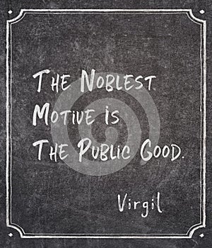 Noblest motive Virgil quote photo