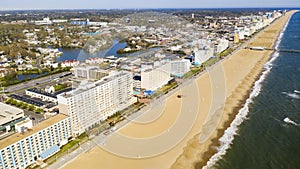 Nobody out on the Beach along the Atlantic near Ocean City Maryland