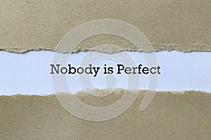 Nobody is perfect on paper