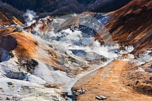 Noboribetsu Hot Spring or Jigokudani hell valley