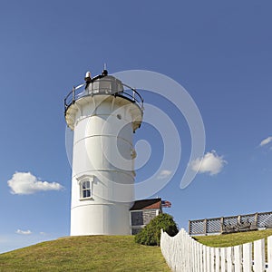 Nobska Point Light Lighthouse, Woods Hole, Falmouth, Cape Cod MA