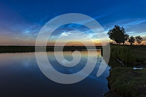 Noctilucent clouds also polar mesospheric clouds or night shining clouds