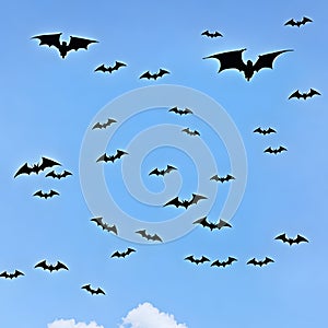 Nocturnal bats flutter, AI-Images