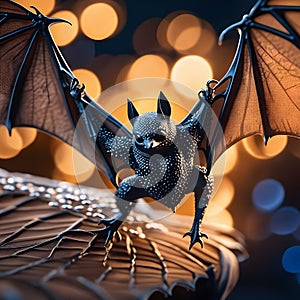 Nocturnal bats flutter, AI-Images