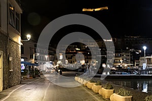 Nocturnal Elegance of Porto Ercole: Moonlit Tranquility on Argentario\'s Shores