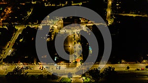 Nocturnal Urban Scene: Town Square Illumination from Above