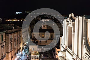 Nocturne panorama of Naples photo
