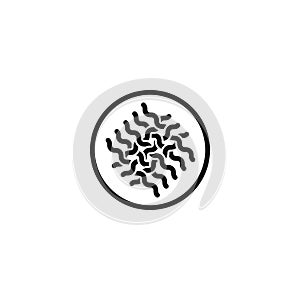 Noddle icon flat vector illustration