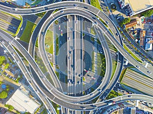 Top-down view of node interchange between Nanda Avenue and Panyu Avenue