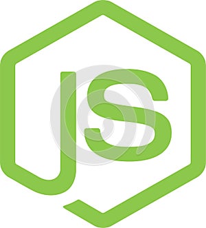 Nodejs logo icon paper texture stamp