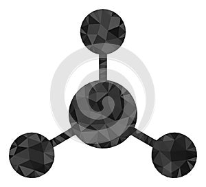 Node Links Polygonal Icon