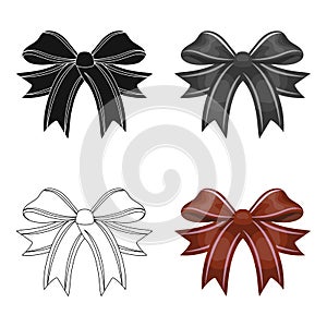 Node, ornamentals, frippery, and other web icon in cartoon style.Bow, ribbon, decoration, photo