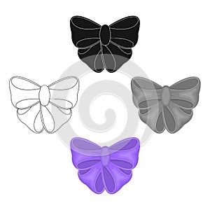 Node, ornamentals, frippery, and other web icon in cartoon,black style.Bow, ribbon, decoration, photo