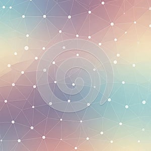 And nodes forming interconnected triangles, creating a sense of depth