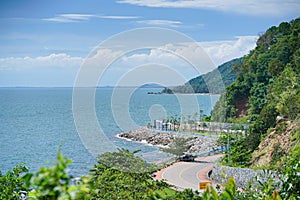 Noen Nangphaya Viewpoint. one of most popular tourist attractions in Chantaburi. Chalerm Burapha Chonlathit Highway Look From Noen