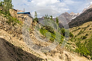 Nofin village in Fann mountains, Tajikist