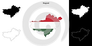 Nograd outline map