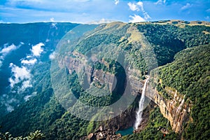 Nohkalikai Falls is the tallest plunge waterfall in India.